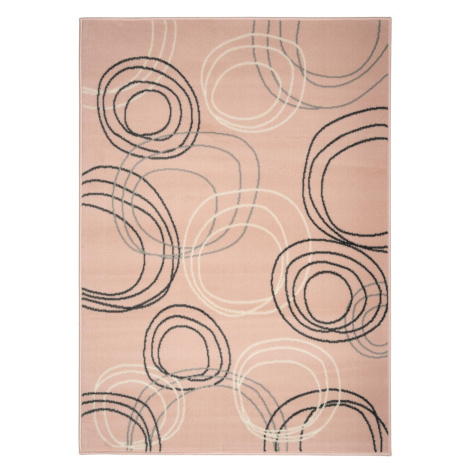 Alfa Carpets  Kusový koberec Circles powder pink - 80x150 cm