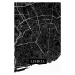 Mapa Lisboa black, (26.7 x 40 cm)