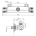 NOVASERVIS 2661/1,0 Sprchová termostat baterie horní vývod 150 mm Aquamat chrom (2661/1,0)