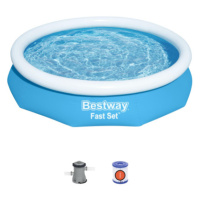 BESTWAY 57458 - Nadzemní bazén kruhový 305 x 66 cm + kartušová filtrace