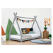 Benlemi Dětská dřevěná postel NAKANA ve tvaru teepee Zvolte barvu: Námořnická modrá, Zvolte rozm