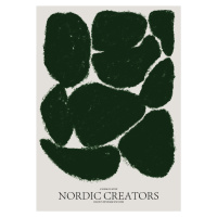 Ilustrace Things fall apart - Green, Nordic Creators, (30 x 40 cm)