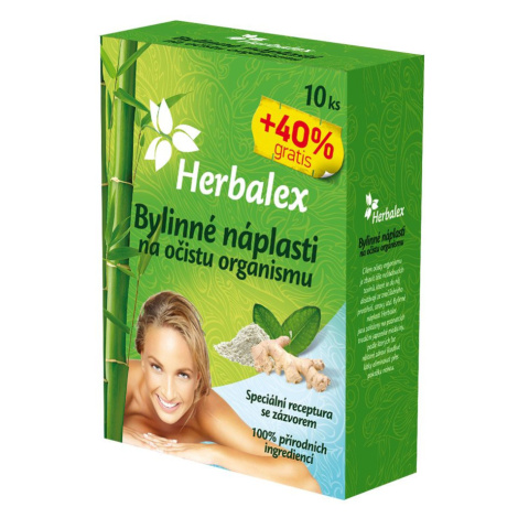 Herbalex Bylinné detoxikační náplasti 10 ks + 40 % zdarma