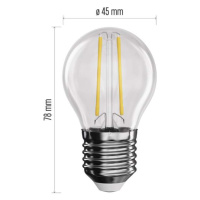 LED ŽÁROVKA FLM MINI GL 1,8W E27 NW