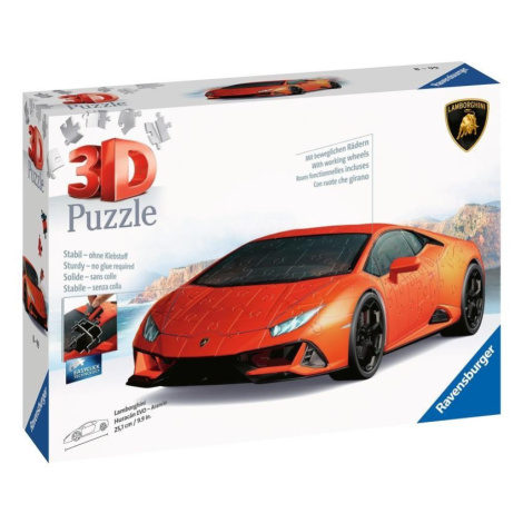 3D Puzzle: Lamborghini Huracán EVO oranžové 108 dílků RAVENSBURGER