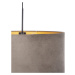 Závěsná lampa s velurovým odstínem taupe se zlatem 50 cm - Combi