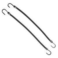 Eurostil Elastic Hair Hook - gumička s háčky 00858 - černé gumičky s háčkem, 12 ks