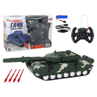 mamido  Tank na dálkové ovládání RC Combat zelený RC