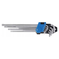 Torx klíče T10-T50 s otvorem, 9 ks Bgs