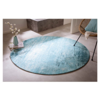 LuxD Designový kulatý koberec Rowan 150 cm tyrkysově-béžový