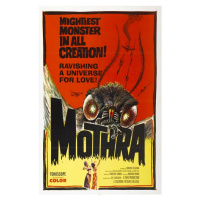 Ilustrace Mothra 1962, 26.7 × 40 cm