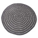 Tmavě šedý kruhový bavlněný koberec LABEL51 Knitted, ⌀ 150 cm