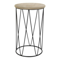 Přístavný stolek AIDEN dřevo/kov, ⌀ 40 cm