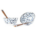 Set 2 modro-bílých keramických misek a jídelních hůlek MIJ Blue Dragonfly