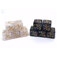 Dice4friends Sada kostek/counterů Pearl D6 +/