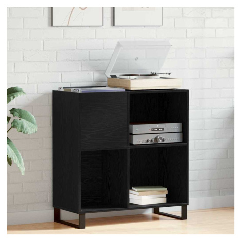 vidaXL Skříň na gramofonové desky s policí Černý dub 85 x 38 x 89 cm