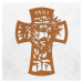 Dřevěný kříž na zeď - Ukřižování Ježíše