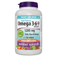 WEBBER NATURALS Omega 3-6-9 High Potency 1200 mg 150 tobolek