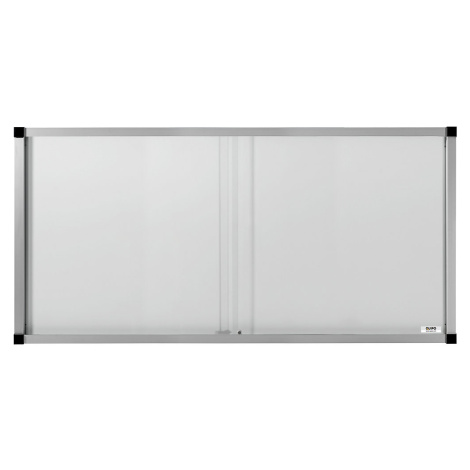 eurokraft pro Informační skříňka, posuvné dveře, 27 (3 x 9) listů DIN A4, kovová zadní stěna