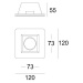 Light Impressions Kapego stropní vestavné svítidlo 12V AC/DC GU5.3 / MR16 1x max. 50,00 W 120 mm
