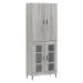 vidaXL Skříň highboard šedá sonoma 69,5 x 34 x 180 cm kompozitní dřevo