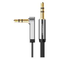 Ugreen plochý úhlový audio kabel AUX 3,5 mm mini jack 0,5 m černý (AV119 10596)