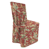 Dekoria Návlek na židli, rostlinné a květové vzory na cihlově červeném podkladu, 45 x 94 cm, Gar
