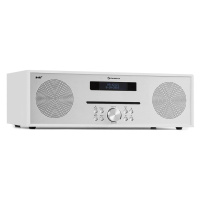 Auna Silver Star CD-DAB, rádio s CD, 2 x 20 W max., štěrbinový CD přehrávač, DAB+, BT, ALU, bílý