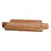 Miska hranatá 2 rukojeti dřevo přírodní 38x19,5cm