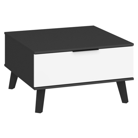 Malý konferenční stolek OSMAK, černá/bílý lesk, 5 let záruka MORAVIA FLAT