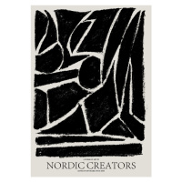 Ilustrace Things fall apart - Black, Nordic Creators, 30x40 cm