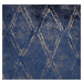 Dekorační vzorovaný závěs s poutky s tunýlkem DOHAT modrá 140x260 cm (cena za 1 kus) MyBestHome
