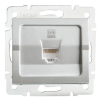 Kanlux 25227 LOGI Datová zásuvka RJ45Cat 6 Jack - stříbrná