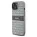 Zadní kryt DKNY PU Leather Repeat Pattern Tonal Stripe pro Apple iPhone 15, béžová