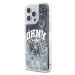 Zadní kryt DKNY Liquid Glitter Arch Logo pro Apple iPhone 12/12 Pro, černá