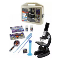 MAC TOYS Mikroskop dětský 25cm na baterie vědecký set v kufříku Světlo