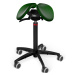 Sedlová židle SALLI Swing Barva čalounění: Kůže - borovicová zelená #98015, Konstrukce: černá + 