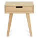 Benlemi Zaoblený noční stolek ze dřeva LUNA FLO přírodní Zvolte kvalitu dřeva: 1. Dubový masiv t