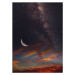 Fotografie night sky with  moon and stars, Maizal Chaniago, 30 × 40 cm