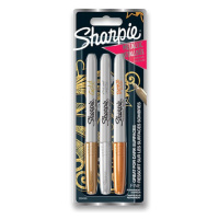 Permanentní popisovač Sharpie Fine sada 3 ks - metalické barvy