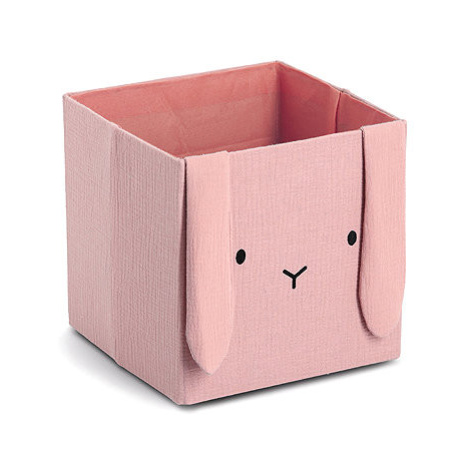 Zeller Dětský úložný box textilní 28 × 28 × 28 cm, motiv Králík růžový