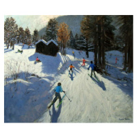 Obrazová reprodukce Two mountain huts, Pleney, Morzine, Andrew Macara, 40 × 33.5 cm