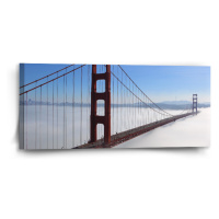 Sablio Obraz Golden Gate v mlze - 110x50 cm