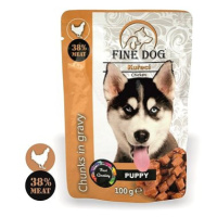 Fine Dog kapsička puppy kuřecí v omáčce 22 × 100 g