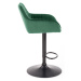 Barová židle SCH-103 tmavě zelená/černá