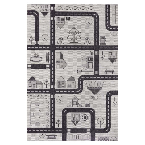 Krémový dětský koberec Ragami City, 160 x 230 cm