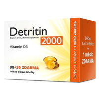 Detritin Vitamin D3 2000 IU 90 + 30 měkkých tobolek