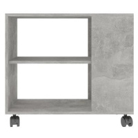 Odkládací stolek betonově šedý 70x35x55 cm dřevotříska