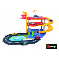 Bburago Street Fire Street Parking Playset garáž s dvoma autami