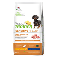 Natural Trainer Sensitive No Gluten Adult Small s vepřovým - 2 x 7 kg